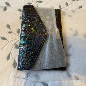 Brahmin Mini Envelope Case BLACK OPAL - discontinued NWT